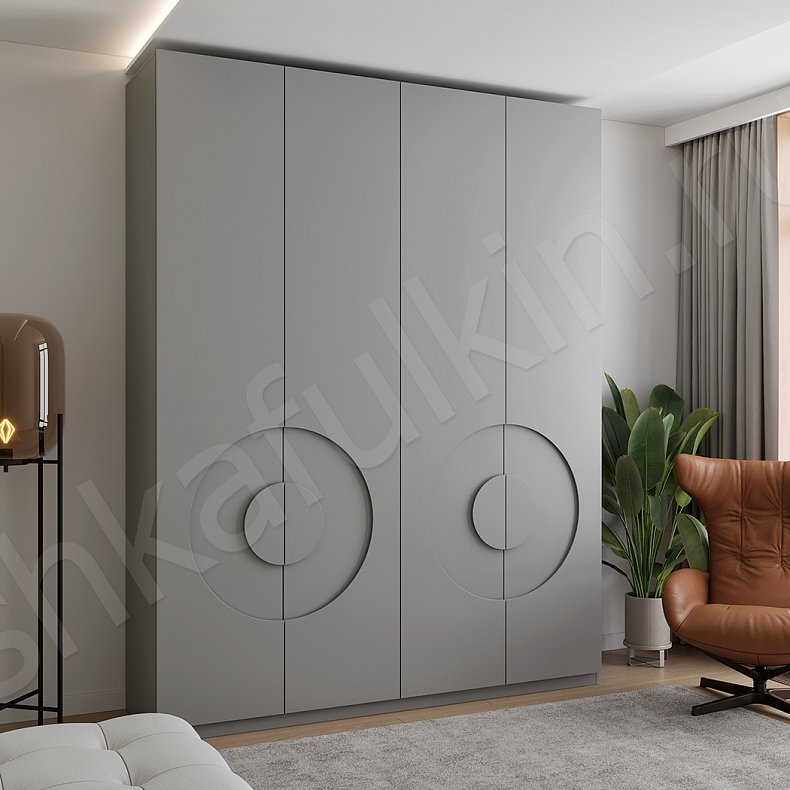 Шкаф Меридиан Белый Цветной Коричневый Серый Светлые Современный 4х створчатые Спальня Для вещей