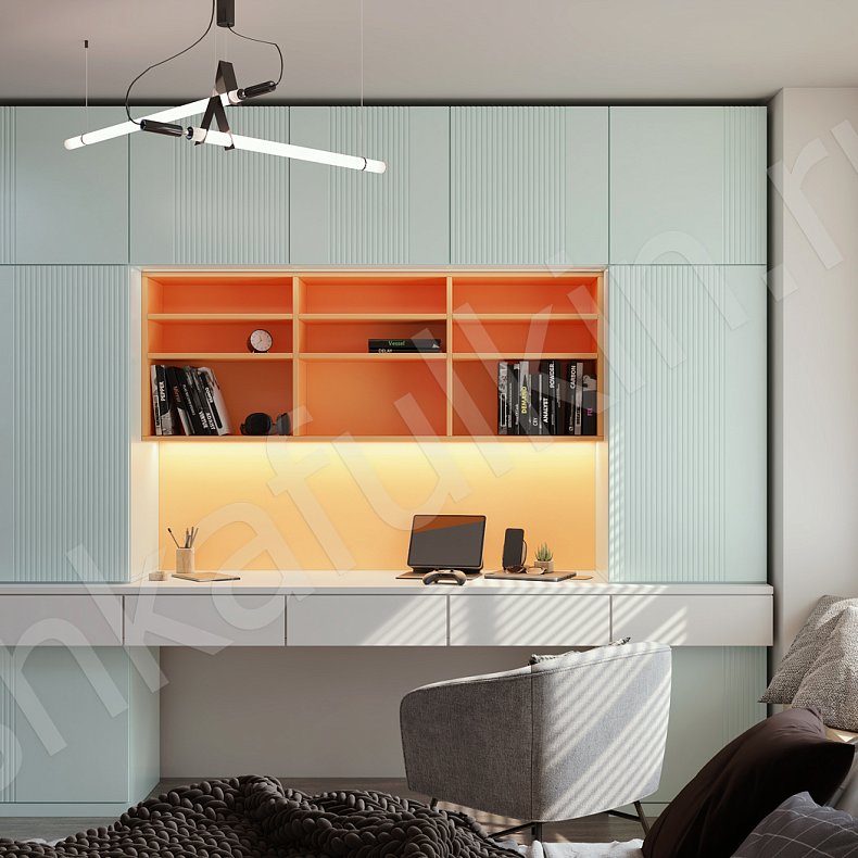 Изображение Детская Шондер Черный Цветной Светлые Зеленый Современный  Детская Для книг 3