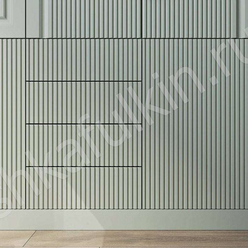 Изображение Детская Пандора Цветной Светлые Зеленый Неоклассика 2х створчатые Детская Для книг Для вещей 4