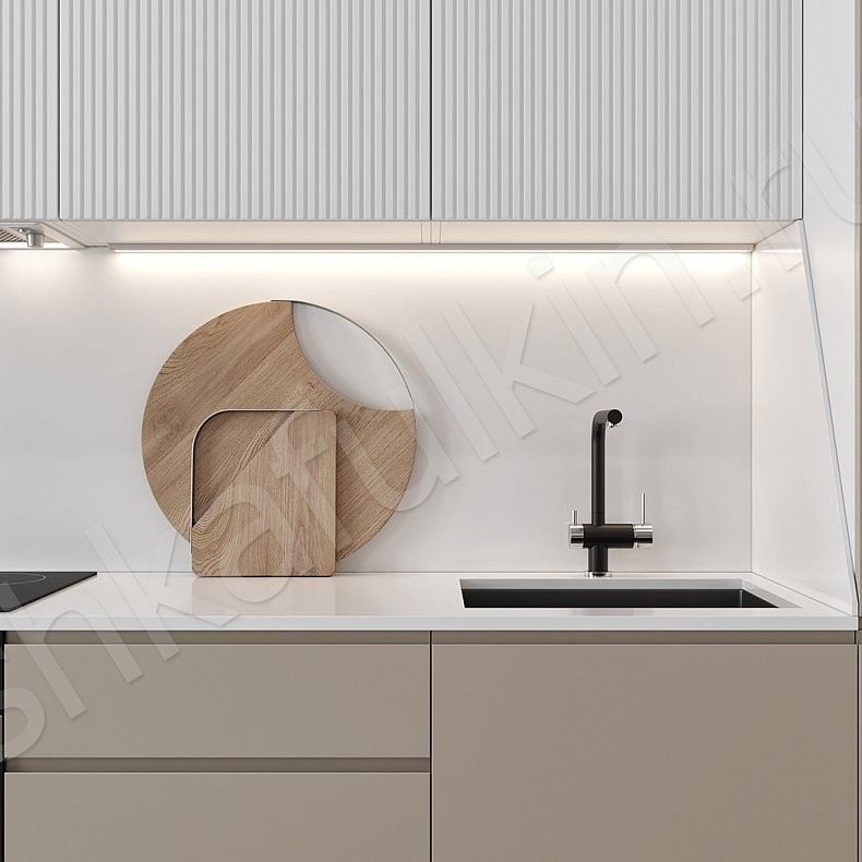 Кухня Шондер Светлые Коричневый Белый Современный   Для посуды 5