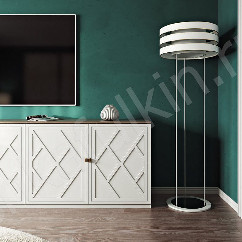 Изображение Гарнитур Эверест Белый Светлые Неоклассика 4х створчатые Спальня Для белья Для книг Для вещей 7