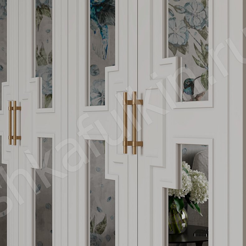 Шкаф Мадонна Белый Неоклассика 4х створчатые Спальня Для вещей 4