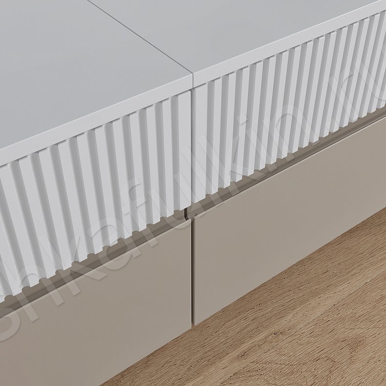 Изображение Стенка Айрис Коричневый Светлые Современный 5и створчатые Гостиная Для книг Для декора Под ТВ Для вещей 6