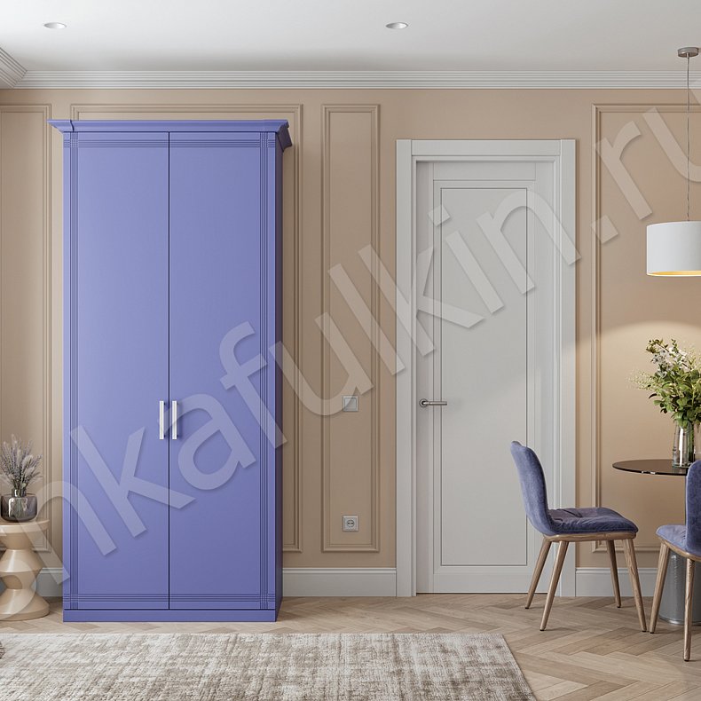 Корпусный шкаф Верипери Цветной Синий Светлые Современный 2х створчатые Гостиная Для вещей 2