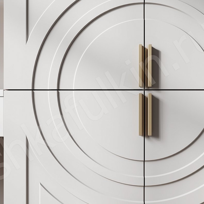 Изображение Детская Линдор Светлые Серый Неоклассика 2х створчатые Детская Для книг Для вещей 4