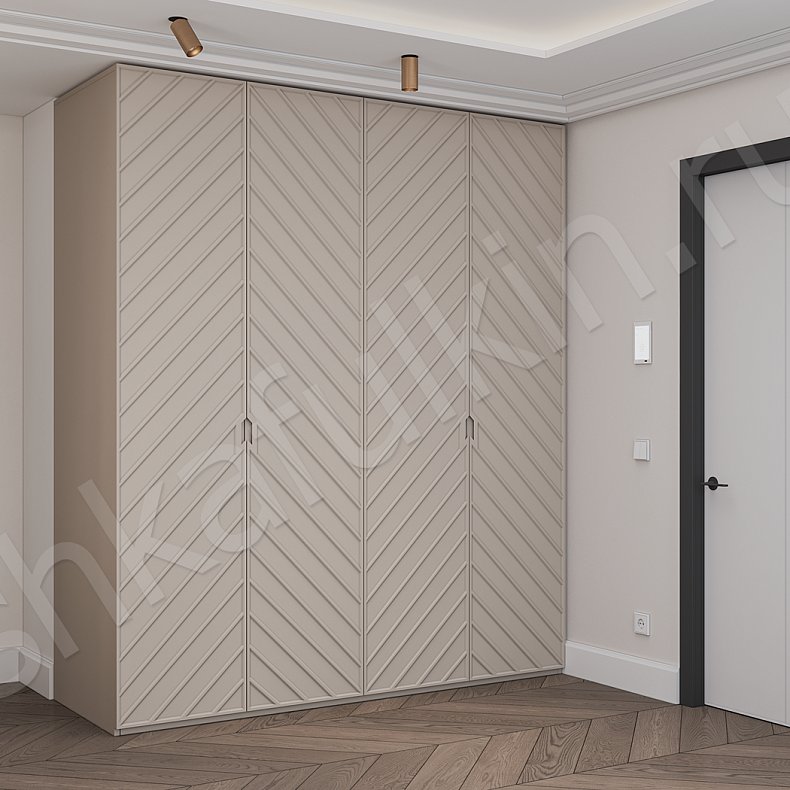 Прихожая Дюльбер Коричневый Светлые Современный 4х створчатые Прихожая Для вещей 2