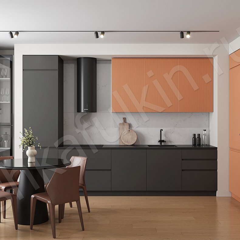 Кухня Тандино Мон Темные Красный Цветной Черный Современный   Для посуды