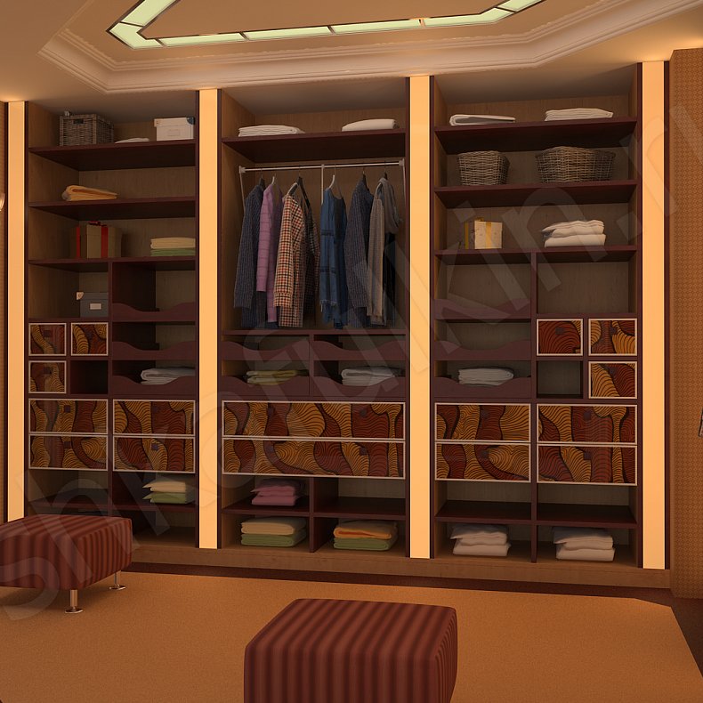 Гардеробная Альбест Темные Модерн  Гардеробная  3