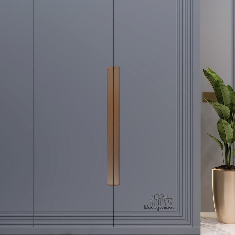 Изображение Шкаф Сильвер Серый Темные Минимализм 4х створчатые Гостиная Для вещей 3