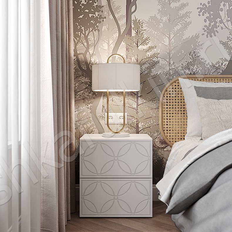 Изображение Шкаф Жозефина Белый Современный 4х створчатые Спальня Для вещей 3