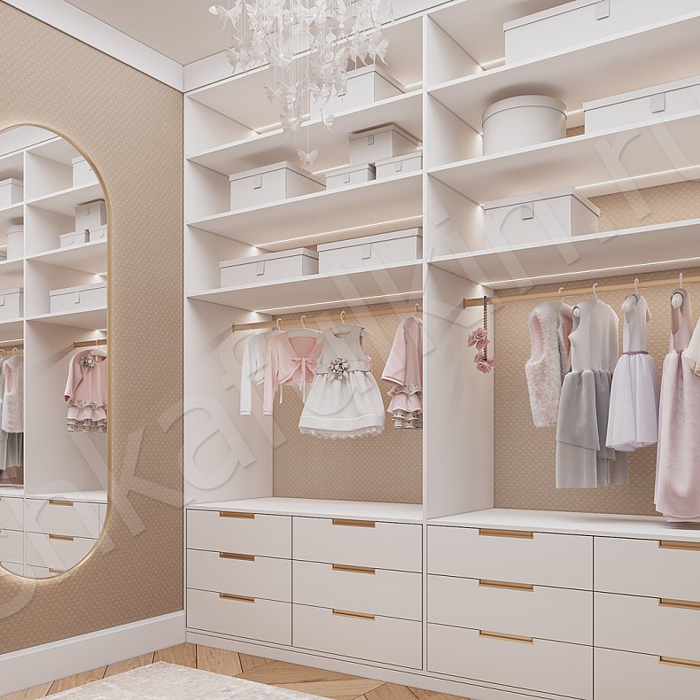 Изображение Гардеробная Мирабель Белый Современный Гардеробная 5