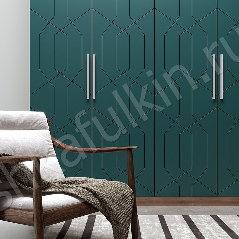 Шкаф Лайн Коричневый Светлые Модерн 6и створчатые Гостиная Для вещей 5