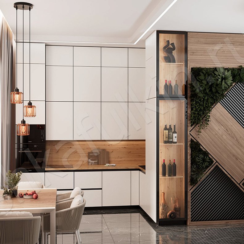 Кухня Арагви Светлые Белый Минимализм   Для посуды Для декора