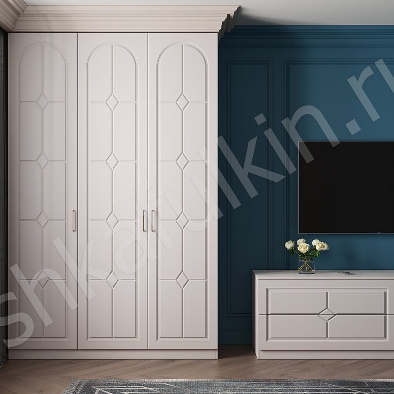 Гарнитур Розанна Светлые Современный 3х створчатые Гостиная Для вещей 1