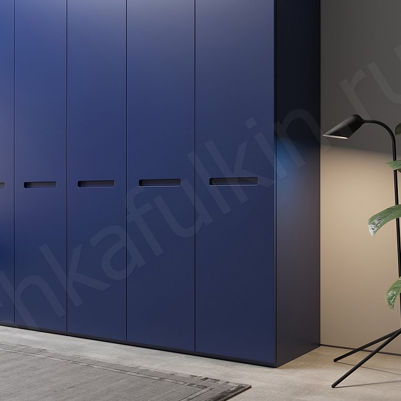 Распашной шкаф Матео Белый Цветной Синий Светлые Минимализм 5и створчатые Гостиная Для вещей 8