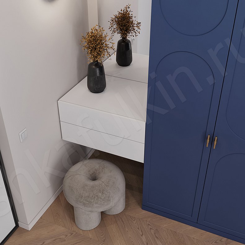 Прихожая 4 двери Янтина Темные Синий Цветной Современный 4х створчатые Прихожая Для вещей 2