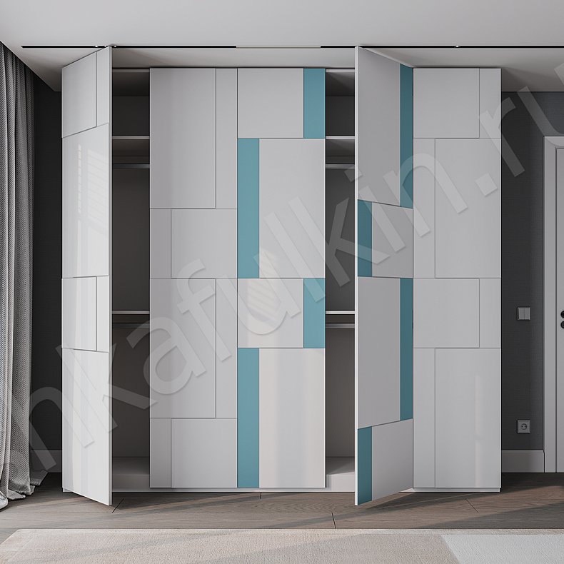 Шкаф Атлеш Цветной Современный 5и створчатые Гостиная Для вещей 2