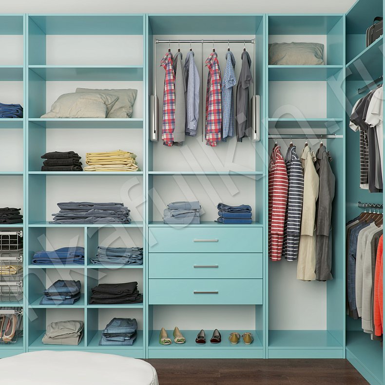 Гардеробная Лагуна Цветной Современный  Гардеробная  4