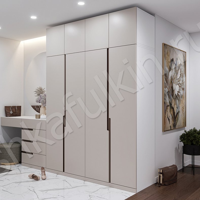 Прихожая Травиата Белый Цветной Минимализм 4х створчатые Прихожая Для вещей