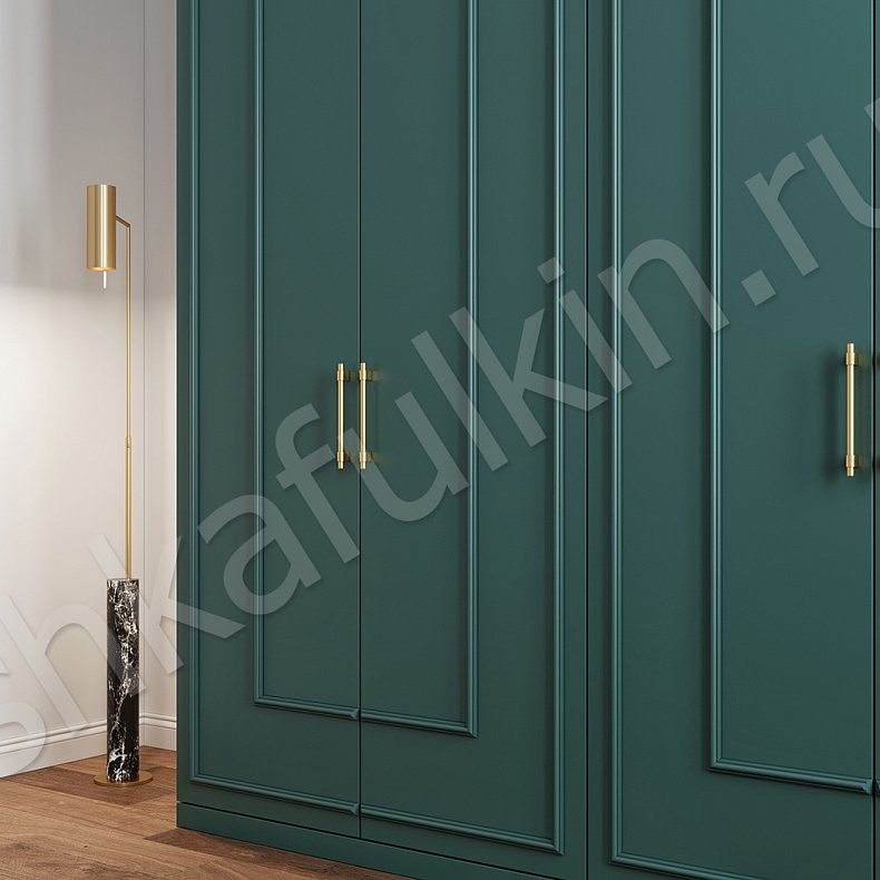 Шкаф Джорджия Цветной Темные Зеленый Неоклассика 4х створчатые Гостиная Для вещей 3