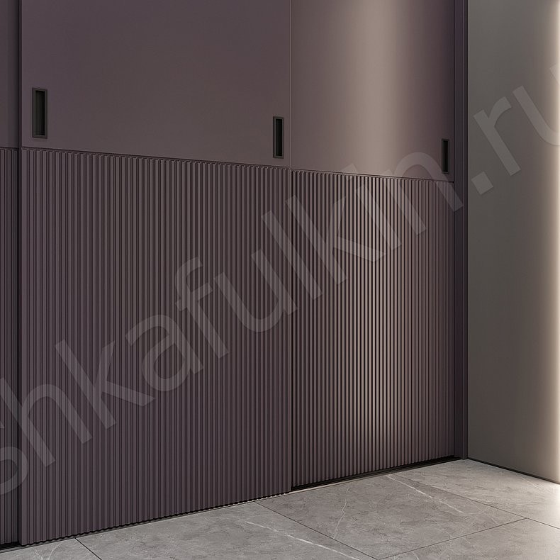 Изображение Шкаф-купе Брукс Серый Темные Современный 3х створчатые Коридор Для вещей 2