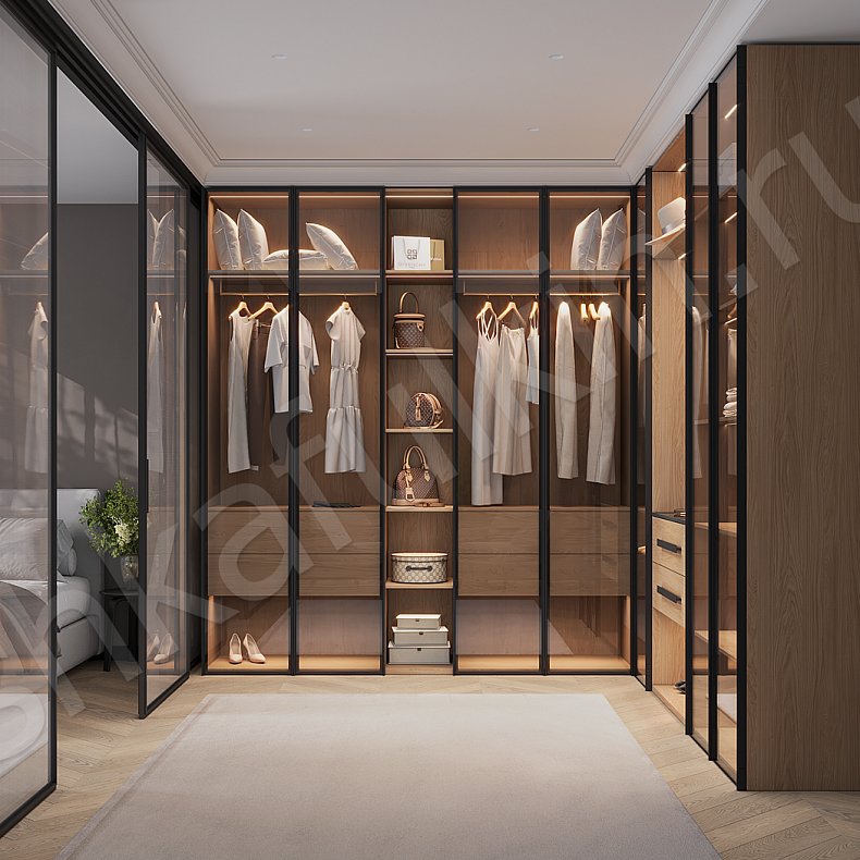 Гардеробная Перетти Древесный Современный  Гардеробная Для вещей Для белья