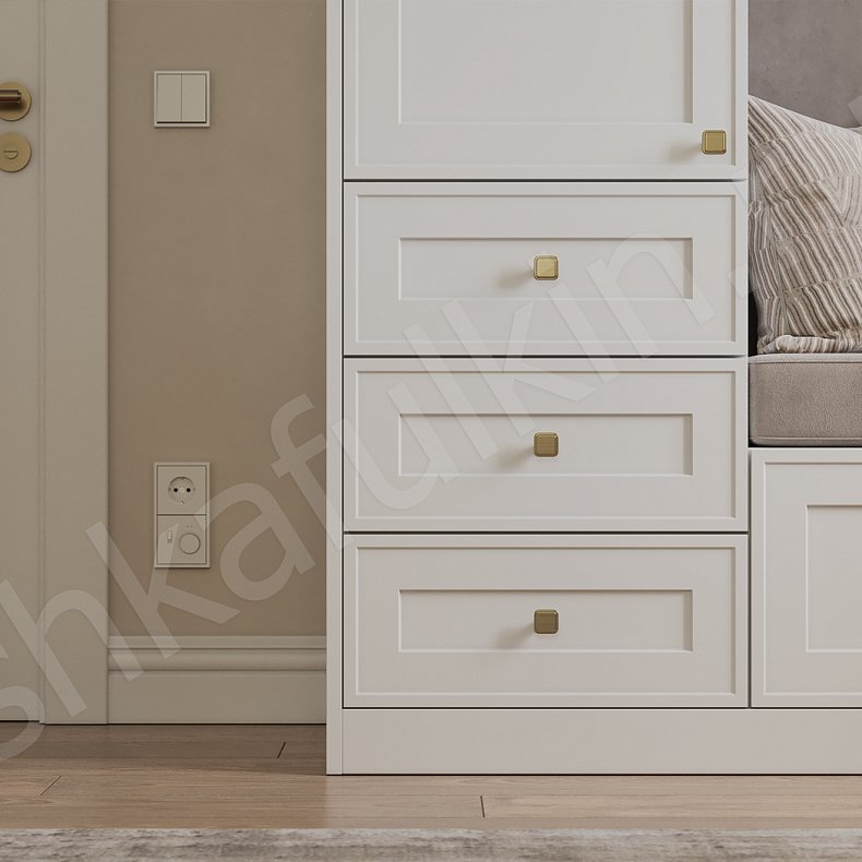 Кабинет Раймонд Светлые Белый Классика   Для вещей Для книг 4