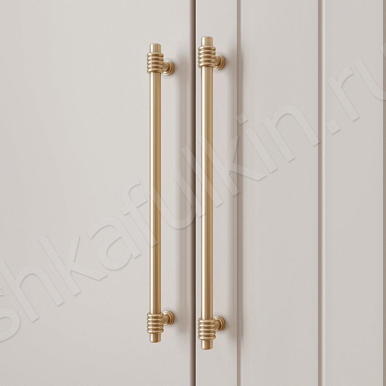 Шкаф 4 двери Шармель Белый Коричневый Светлые Минимализм 4х створчатые Гостиная Для вещей 10