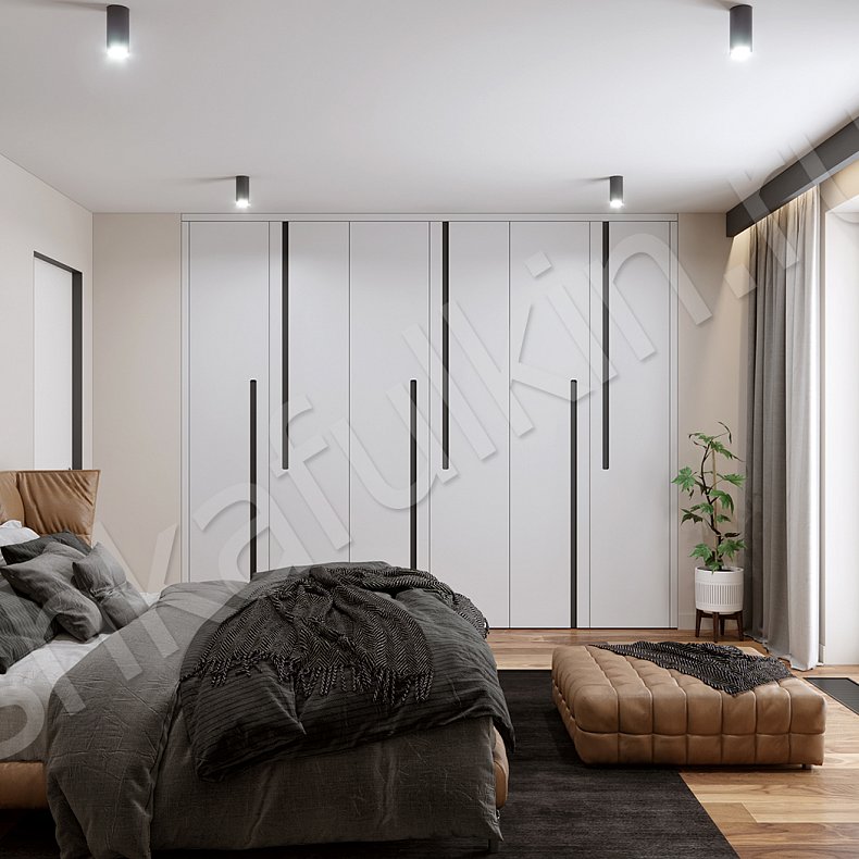 Изображение Шкаф Новатор Светлые Белый Современный 6и створчатые Спальня Для вещей 1