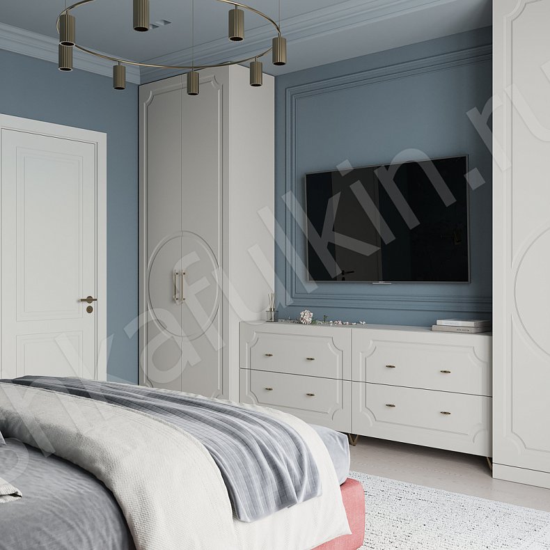 Гарнитур Марлен Светлые Неоклассика 2х створчатые Спальня Для вещей