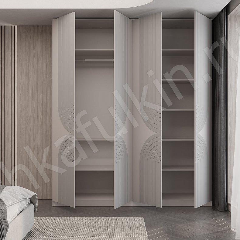Шкаф Манчестер Светлые Современный 4х створчатые Спальня Для вещей 2