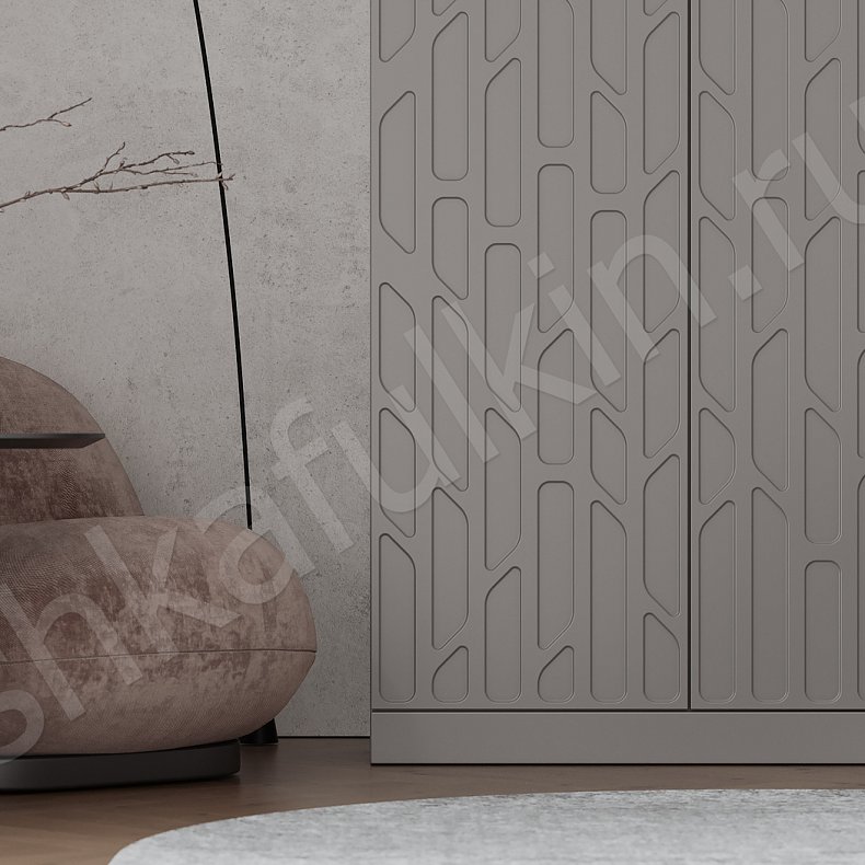 Изображение Шкаф Тесоро Серый Современный 5и створчатые Гостиная Для вещей 4