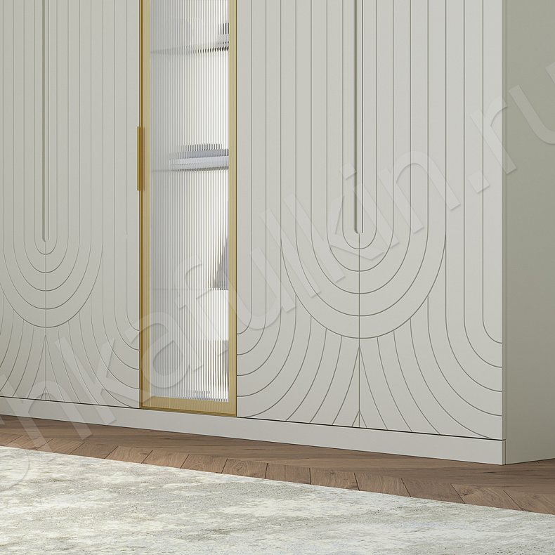 Спальня Паттерн Белый Светлые Неоклассика 4х створчатые Спальня Для белья Для книг Для декора Для вещей 3