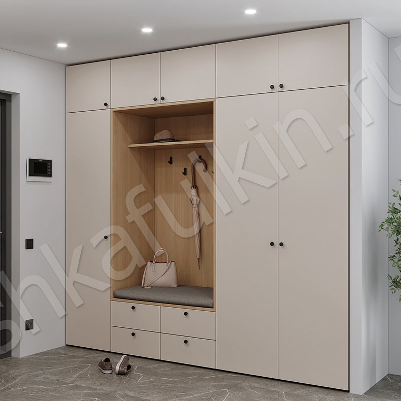 Изображение Прихожая Зорро Темные Светлые Серый Коричневый Черный Минимализм 3х створчатые Прихожая Для вещей 3