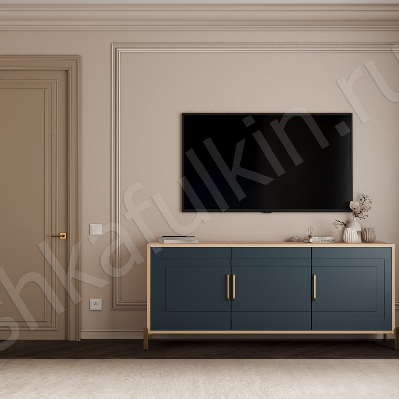 Встроенный шкаф Линдор Светлые Зеленый Неоклассика 4х створчатые Спальня Для белья Для декора Для вещей 15