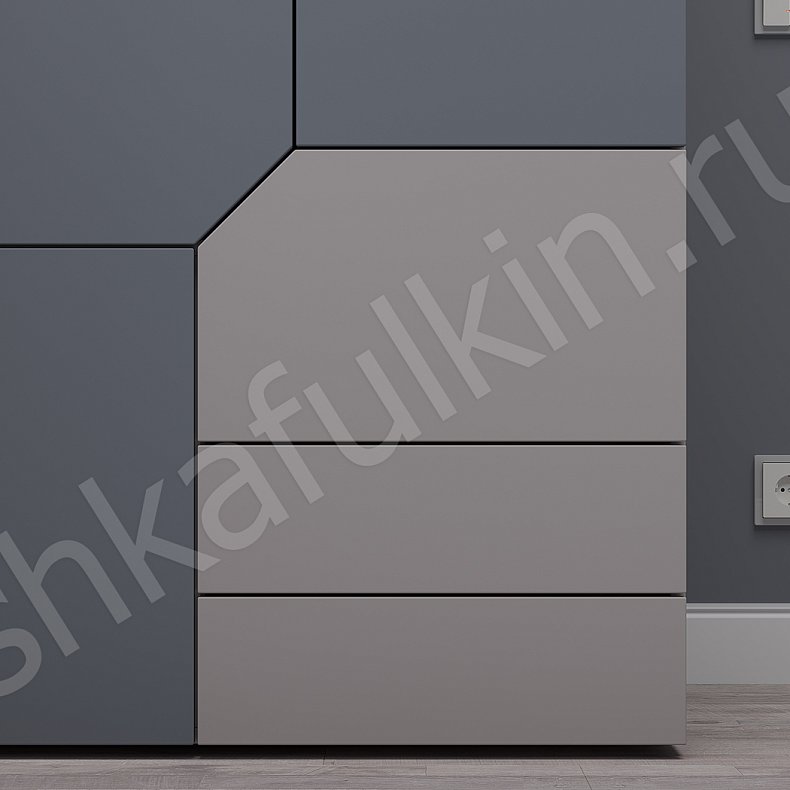 Изображение Шкаф Сонум Темные Светлые Серый Коричневый Древесный Черный Скандинавский 2х створчатые Гостиная Для вещей Для белья 14