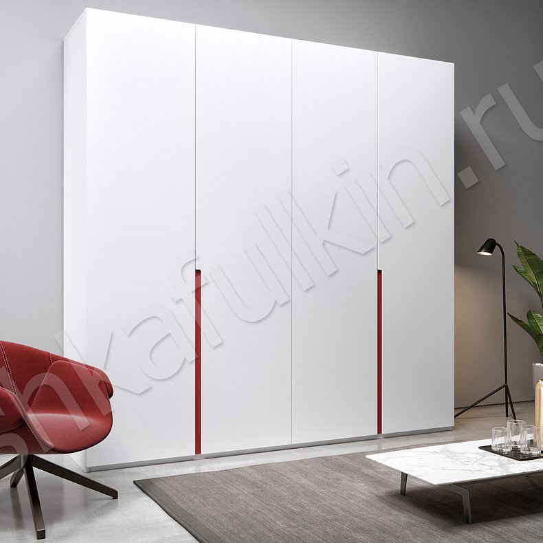 Распашной шкаф Графит Белый Черный Светлые Темные Минимализм 4х створчатые Гостиная Для вещей 8