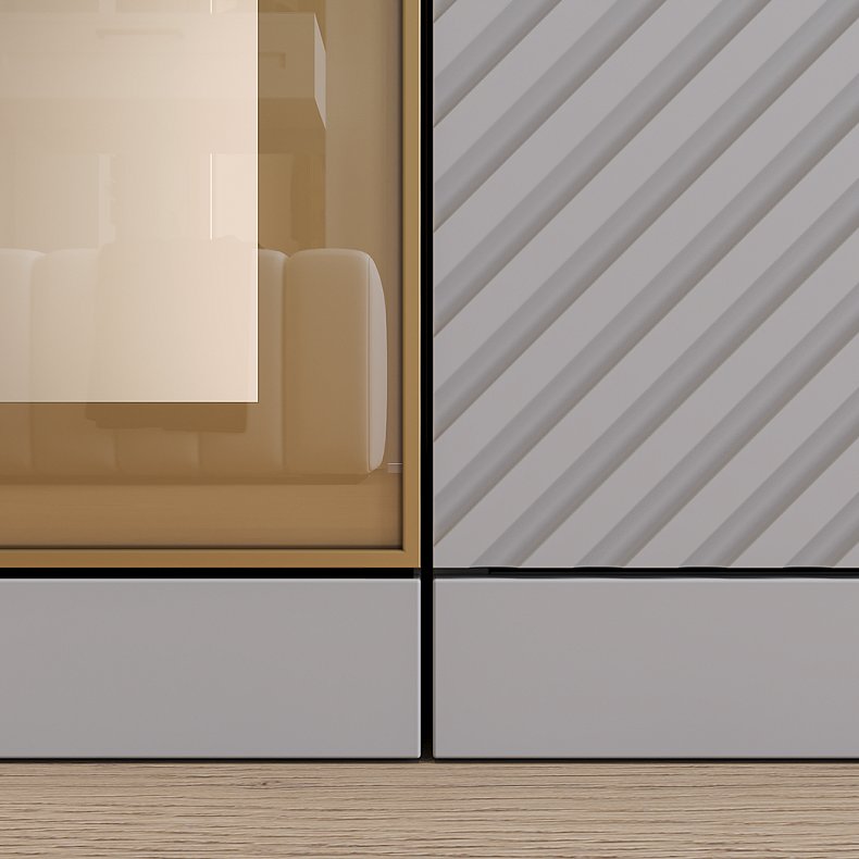 Изображение Шкаф в прихожую Нотариус Белый Цветной Синий Светлые Модерн 4х створчатые Прихожая Для белья 6