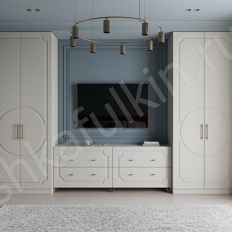 Изображение Гарнитур Марлен Светлые Неоклассика 2х створчатые Спальня Для вещей 1