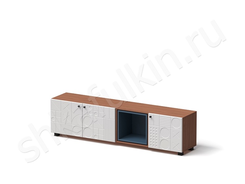 Изображение цвета Тумба Фабрицио Светлые Белый Древесный Коричневый Красный Серый Темные Современный 3х створчатые Гостиная Для книг Для декора Под ТВ