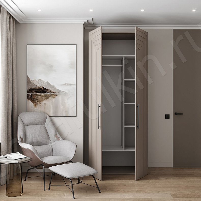 Изображение Шкаф 2 двери Франциско Светлые Современный 2х створчатые Гостиная Для вещей 4