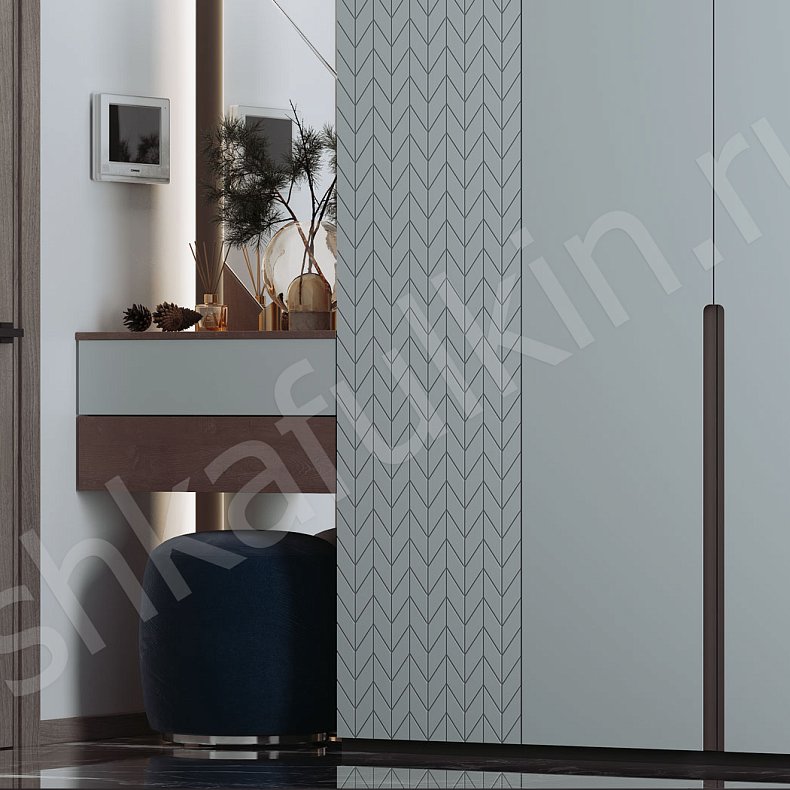 Изображение Прихожая Дуглас Светлые Серый Современный 4х створчатые Прихожая Для вещей 4