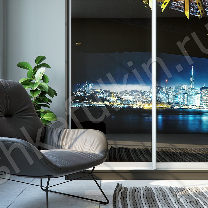 Изображение Корпусный шкаф-купе Бридж Темные Цветной Модерн 4х створчатые Гостиная Для вещей 4