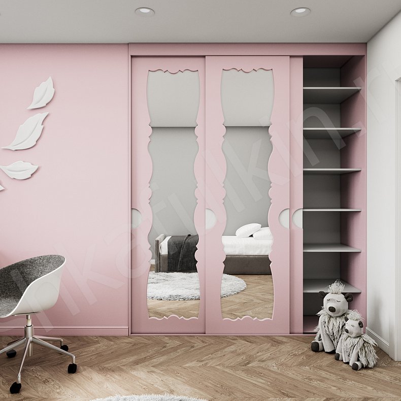 Изображение Гарнитур Мелани Белый Светлые Модерн 3х створчатые Детская Для вещей 5