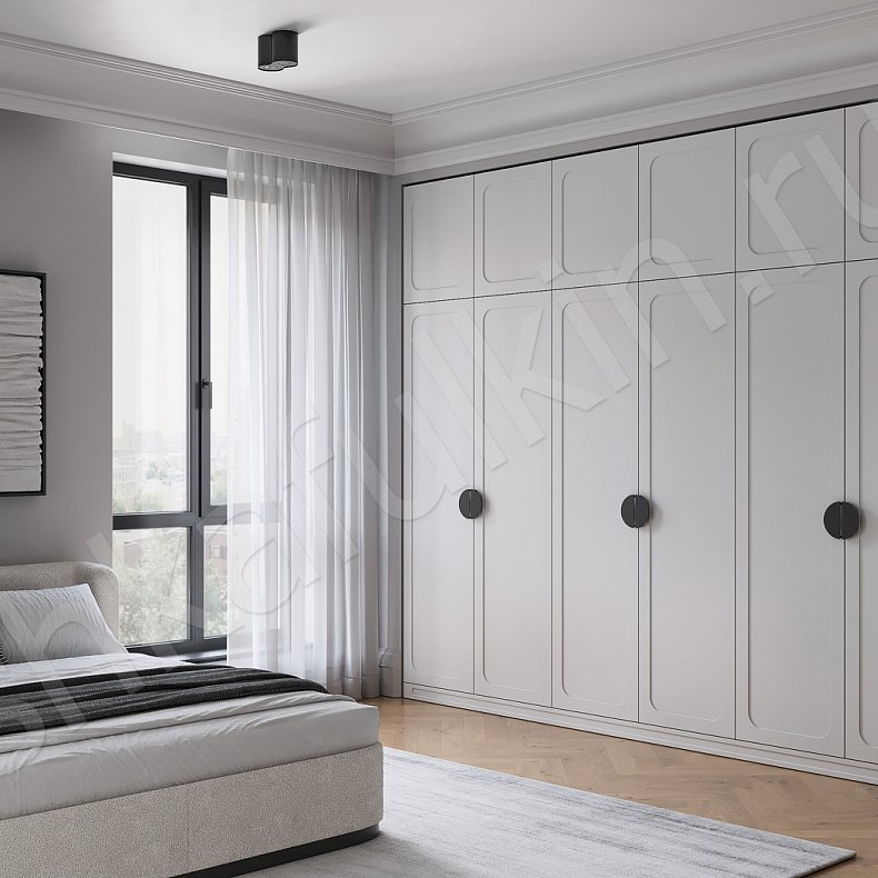 Шкаф Юнайт Светлые Белый Минимализм 6и створчатые Спальня Для вещей