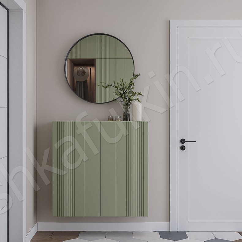 Прихожая Альгеро Цветной Светлые Зеленый Современный 2х створчатые Прихожая Для вещей 6