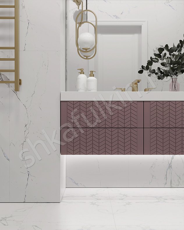 Мебель в санузел Мелисса Цветной Розовый Светлые Современный   Для вещей 3