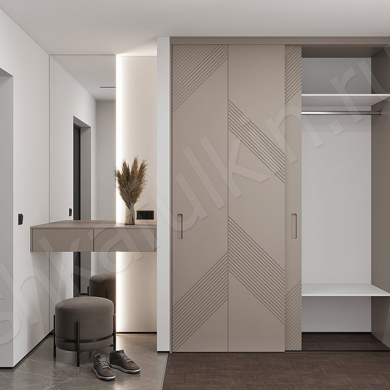 Прихожая Фернандо Светлые Коричневый Неоклассика 4х створчатые Коридор Для вещей 4