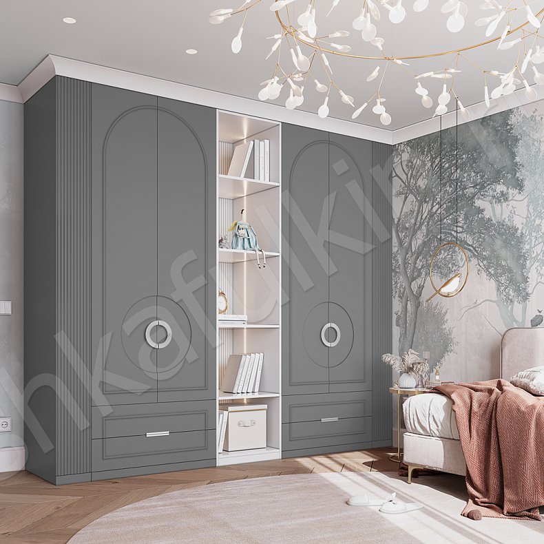 Детская Маура  Неоклассика 6и створчатые Детская Для книг Для вещей 11