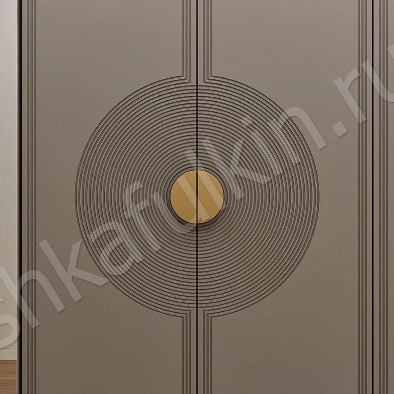 Прихожая Ришелье Светлые Коричневый Белый Неоклассика 4х створчатые Прихожая Для вещей 7